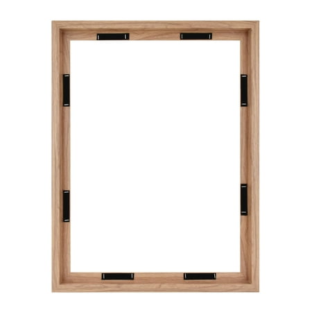MCS Canvas Float Frames 16x20 Frame, Black Frame for Finished Canvases, Vertical & Horizontal Wall Hanging Large Frame with Adhesive for Canvas Paintings (1-Pack)