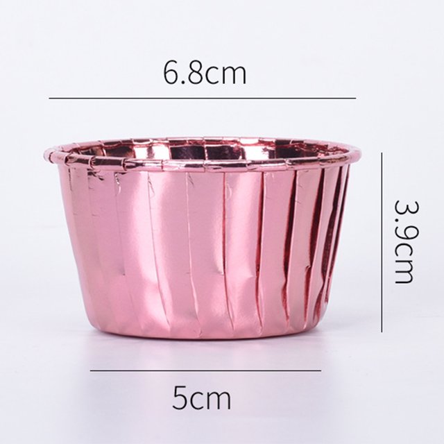 100 piezas Cupcake Liners Muffin Cupcake Baking Cup Utensilios para hornear de cocina (oro rosa) Ndcxsfigh Libre de BPA