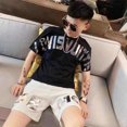 thumbnail image 4 of Camiseta Hombre Basica Shorts Conjuntos Alfabeto Xl Poliester Trajes Deportivos Ropa Hombre Esencial Chándal Original Marcas Baratas Top Xl, 4 of 5