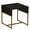 Black, variant on Household Essentials Wrap Square Side End Table Black Oak Wood Grain and Gold Metal