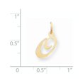thumbnail image 3 of 14k Yellow Gold Small Fancy Script Letter O Initial Charm Pendant, 3 of 3