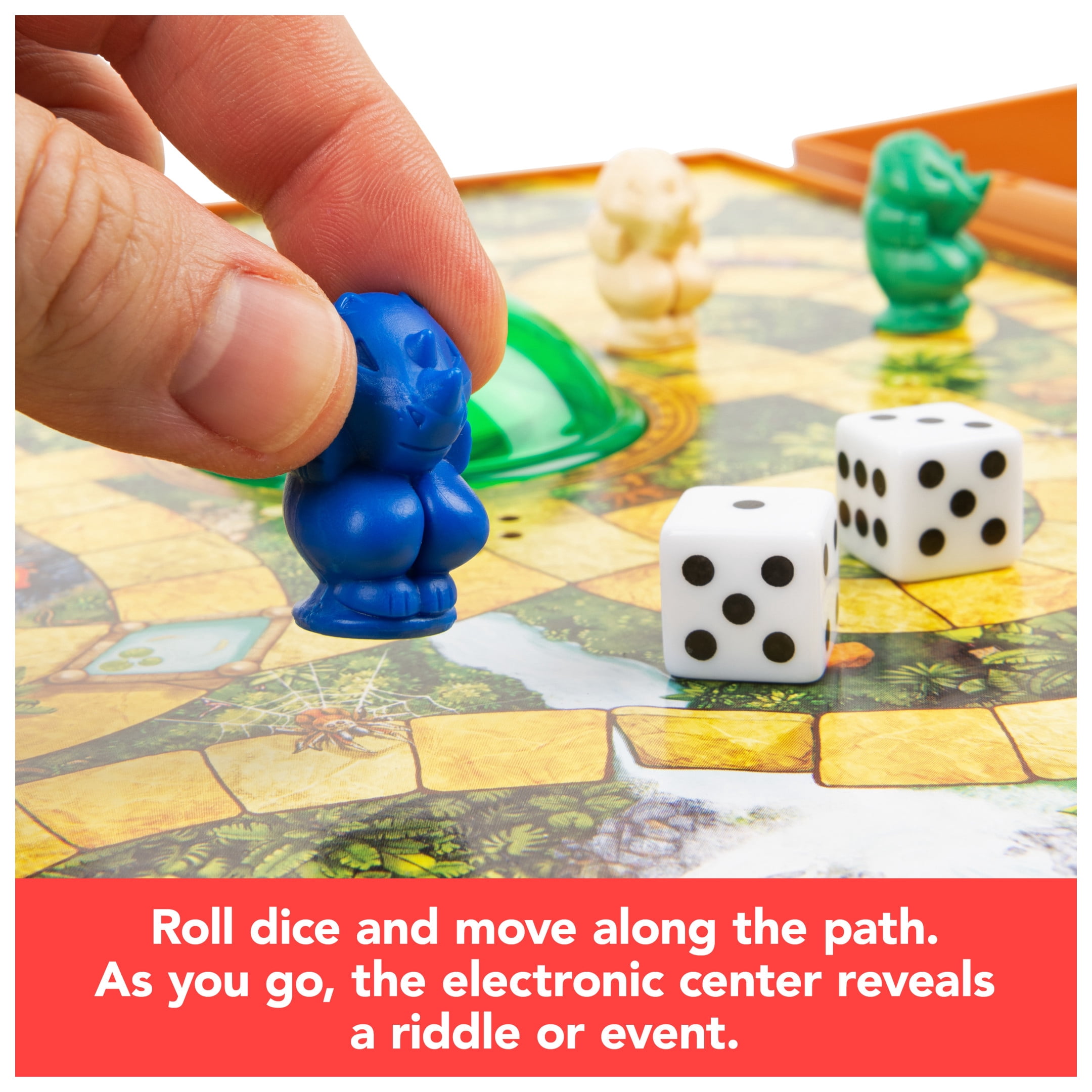 Jumanji Deluxe Game, Immersive Electronic Version of The Classic Adventure Movie Board Game, With Lights and Sounds, Family Game Night Game for Kids & Adults Ages 8 and up