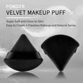 thumbnail image 3 of Triangle Powder Puff, Soft Plush Velour Cosmetic Sponge, Black, 3 of 8