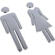 thumbnail image 1 of Letreros de WC Letreros de baño masculinos y femeninos Letreros de baño masculinos y femeninos Pictograma de WC Placa de puerta 2 piezas Pegatinas adhesivas para WC, 1 of 5