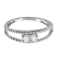 thumbnail image 3 of Mauli Jewels Rings for Women 1/4 Carat Diamond Simple Ring prong 10K White Gold, 3 of 6