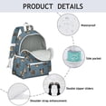 thumbnail image 4 of French Bulldogs Blue Backpack for School,Cute School Bag,Schoolbag with Adjustable Shoulder Straps & Padded Back,13.4"x11"x4.7", 4 of 6
