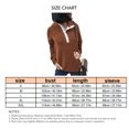 thumbnail image 3 of Solapa Pullover Otoño Invierno Color Empalme Loose Transpirable Mujeres Top para Diario Compras Al Aire Libre Con Cuello En V Naranja XXL, 3 of 3