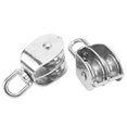 thumbnail image 1 of Bloque de polea doble rodillo de polea de cable de acero inoxidable 2PCS M32 304 para elevación industrial para carga de máquinas ANGGREK Otros, 1 of 8