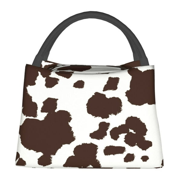 Fotbe Brown Cow Bolsa Térmica Portátil con Estampado, Bolsa de Entrega de Alimentos Aislada, Bolsa Reutilizable de Gran Capacidad para Comidas y Supermercado