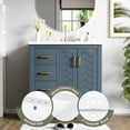 thumbnail image 6 of 30" Bathroom Vanity Sink Base, Bathroom Storage Vanity Cabinet with Drawers and Closing Doors, Freestanding Bathroom Vanities for Bathroom Home Improvement, Easy Assembly, Blue, 6 of 7