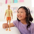thumbnail image 3 of Barbie Fashionistas Style Ken Doll #252 in Orange and Yellow Polka-Dot Shorts, Yellow and White Striped Shirt, Blond Hair, 3 of 7