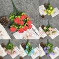 thumbnail image 3 of Windfall Artificial Flowers Bouquet Mini Rose Wedding Home Office Decor,1 Bouquet Exquisite Simulation Flowers No Watering 10 Heads Vivid Beautiful Faux Rose Flowers for Gardening, 3 of 8