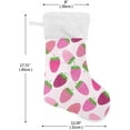 thumbnail image 2 of GZHJMY Strawberry Christmas Stocking, Personalized Large Candy Stocking Hanging Gift, Xmas Stockings Decoration for Family Holiday Party Ornaments Decor Fireplace, 2 of 7