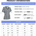 thumbnail image 5 of 3 Pcs Women's Official Black & White Stripe Referee Shirt Zipper Collared V-Neck Referee Jersey ,Ref Whistle ,Yellow Penalty Flag for Basketball Football Soccer Refs Christmas Waitresses & Costume, 5 of 6