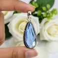 thumbnail image 2 of SATYAVIE JEWELLERY Iolite Pendant for Women – 925 Sterling Silver Pear Cut Blue Gemstone Vintage Boho Jewelry, 2 of 6