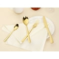 thumbnail image 4 of REGALWOVEN 4 Piece Silverware Set with Serving Utensils, Stainless Steel Flatware, Mirror Polished Cutlery Set for Kitchen Eating Tableware Gold 4, 4 of 6