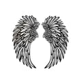 thumbnail image 1 of 1 Pair Angel Wings Metal Wall Art With Led Lights, 1 of 4