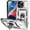 Silver, variant on Fashion Case with Holder Stander Kickstand Drop Resistant Shockproof Case For iPhone 15 Pro Max