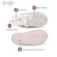 thumbnail image 3 of Jessica Simpson Womens Indoor/Outdoor Plush Open Back Smoking Slippers, 3 of 9