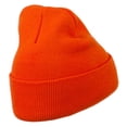 thumbnail image 4 of Halloween Happy Jack o Lantern Embroidered Long Beanie - Orange OSFM, 4 of 5