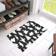 MKHERT White Ghosts Doormat Rug Home Decor Floor Mat Bath Mat 23.6x15.7 inch