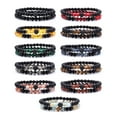thumbnail image 4 of Minnieouse 2 uds amantes encantadora 6mm circonitas fiesta de ocio * pulseras parejas joyería ocasiones cuenta energía Yoga circón Ropa, zapatos y accesorios Miscelánea Tipo-11 Tipo-11, 4 of 6
