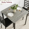 thumbnail image 3 of AOILE Dining Table Set for 2, 3-Piece Square Table and PU Cushion Chairs, Small Space Kitchen Table Set, 3 of 9