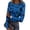 AL24_Dark Blue, variant on IYYVV Womnes Halloween Shirts Ribbed Round Neck Slim Fitted T Shirts Classic Pumpkin Print Long Sleeve Tee Tops Multicolor 2XL