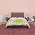 thumbnail image 4 of Vibrante Verde Floral Boho Ropa de Cama Colorido Funda Nórdica Bohemio Juego de Dormitorio,, 4 of 6