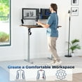 thumbnail image 3 of VIVO Electric 48" x 30" Stand Up Desk, Rustic Vintage Brown Table Top Gray Frame, 3 of 8