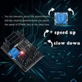 thumbnail image 4 of 5X 3-Pin 4-Pin Fan Adapter PWM PC Case Cooling Fan Hub 8-Way Splitter 12V Speed Controller with 6-Pin Port, 4 of 7