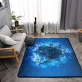 thumbnail image 2 of DouZhe Tapis de Zone Motif Bitcoin Blockchain Antidérapant Lavable en Machine, Style Cryptomonnaie, 63x48 Pouces, 2 of 6