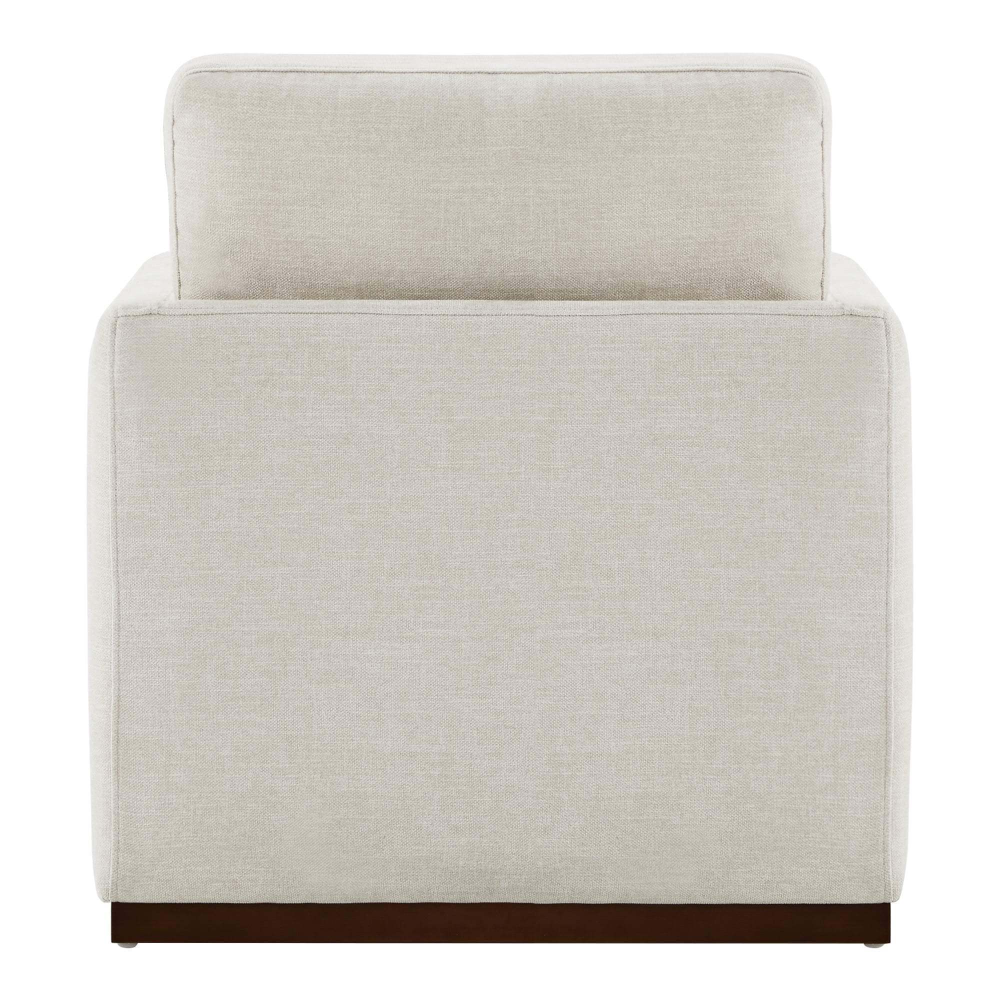 CHITA Swivel Accent Chair Set of 2, Modern Upholstered Armchairs with 360° Swivel Base, Comfortable Track Arm Reading Chair for Living Room, Bedroom, and Home Office