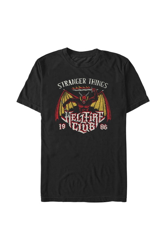 Netflix Men's Stranger Things Hellfire Club 1986 Graphic T-Shirt