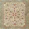 thumbnail image 1 of Ahgly Company Machine Washable Indoor Square Traditional Khaki Gold Area Rugs, 4' Square, 1 of 7
