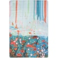 thumbnail image 2 of Safavieh Daytona Felicia Abstract Polyester Machine Washable Area Rug, Teal/Orange, 5'1" x 7'6", 2 of 8