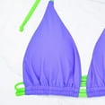 thumbnail image 4 of JSGEK Women's Thin Strap Triangle Bikini Set Adjustable Straps Soft Fabric Beach Pool Casual Wear Purple S, 4 of 6