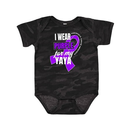 

Inktastic I Wear Purple for My Yaya Pancreatic Cancer Awareness Gift Baby Boy or Baby Girl Bodysuit
