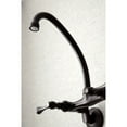 thumbnail image 4 of Kingston Brass Kingston 6-Inch Adjustable Center Wall Mount Kitchen Faucet Oil Rubbed Bronze, 4 of 5