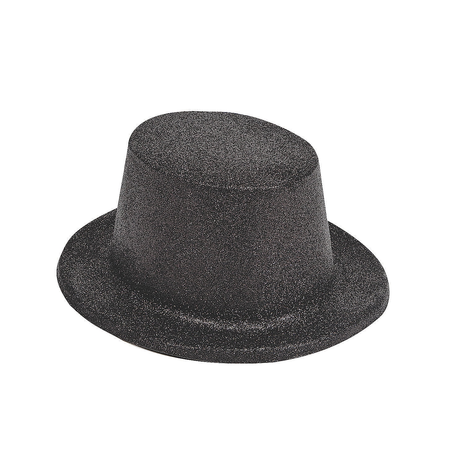black glitter top hat