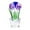 Purple Pink Blue, variant on Rhinestones Rose Figurine Glass Flower Handmade Collectible Gift for Wedding Anniversary Home Decor