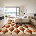 thumbnail image 3 of ODIKA 4'x6' Machine Washable Non-Slip Area Rug, Geometric Burnt Orange High Traffic Rug, Orange, 1279884, 3 of 7