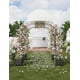 thumbnail image 5 of Yeshouse Arco de boda de 94,5" con jardineras, cenador de jardín de metal recubierto de PE, resistente al óxido, ideal para plantas trepadoras, patio, fiestas y decoración de bodas, 5 of 6