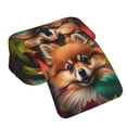 thumbnail image 4 of Kdxio Colorful Leaf Chihuahua for Double Compartment Pen Case Oxford Organizer with Zipper Pockets for Students Artists, 4 of 7