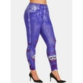 thumbnail image 3 of Rosegal Women's Halloween Skull Butterfly 3D Print Plus Size Jeggings, 3 of 5