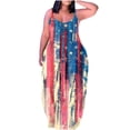 thumbnail image 2 of Baikeli Robes en Solde pour Femmes Mode Féminine Robe Pull Imprimée Sans Manches Col Rond Robes d'Été pour Femmes, 2 of 7