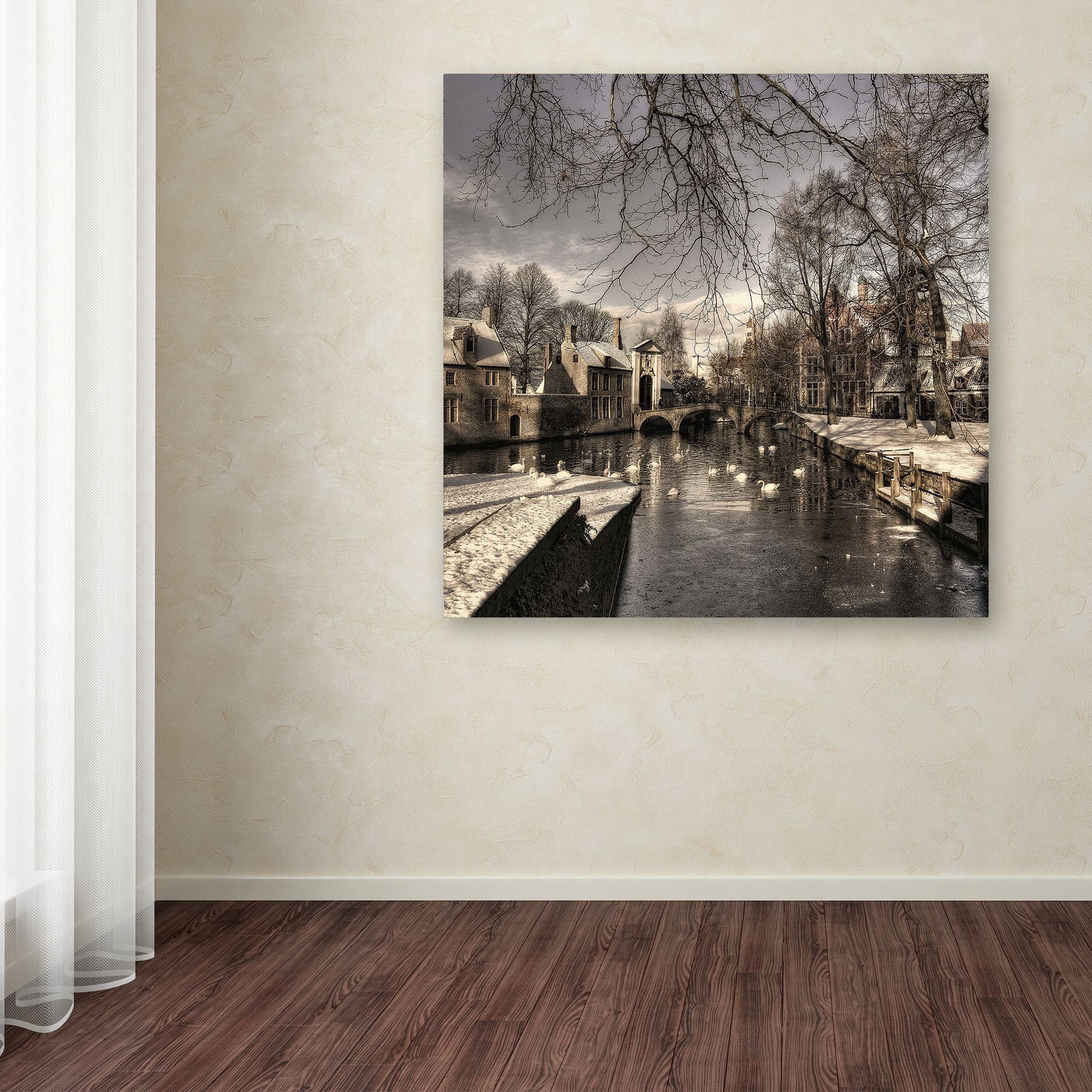 Trademark Fine Art Cityscape Canvas Art ' Bruges In Christmas Dress ' by Yvette Depaepe
