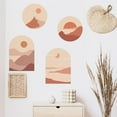 thumbnail image 6 of 4 Styles Boho Mountain Wall Stickers Bohemian Sun Moon Wall Decals Arch Wall Decal Abstract Boho Modern Living Room Wall Art Mid Century Wall Art Mural Peel and Stick Vinyl Stickers Decorations, 6 of 9
