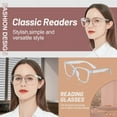 thumbnail image 2 of MARE AZZURO Oversize Square Reading Glasses for Women Oversized Trendy Large Readers 1.00 1.50 2.00 2.50 3.00 3.50 (Light Grey,2.5), 2 of 6