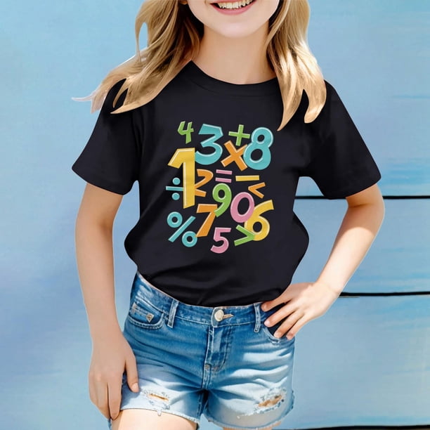 Blusa informal de moda para mujer, con estampado de manga corta y cuello redondo
